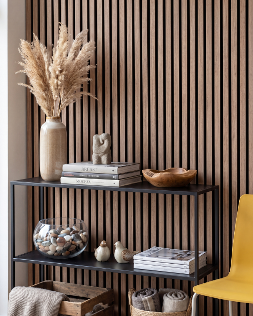 Smoked Oak Acoustic Slat Wood Wall Panels