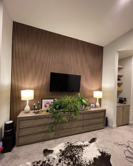 Smoked Oak Acoustic Slat Wood Wall Panels