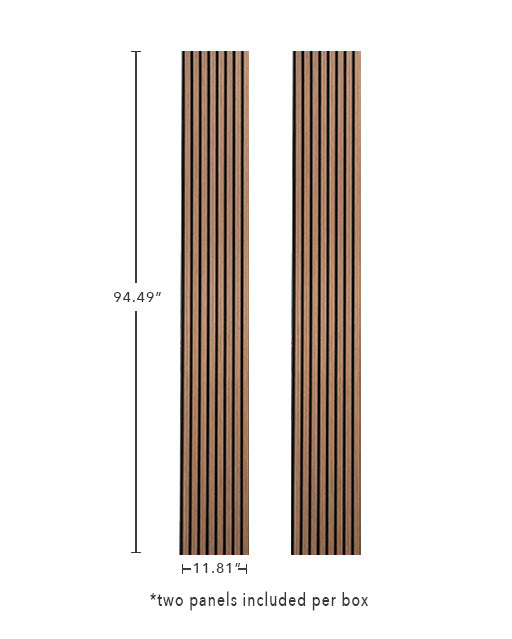 Smoked Oak Acoustic Slat Wood Wall Panels
