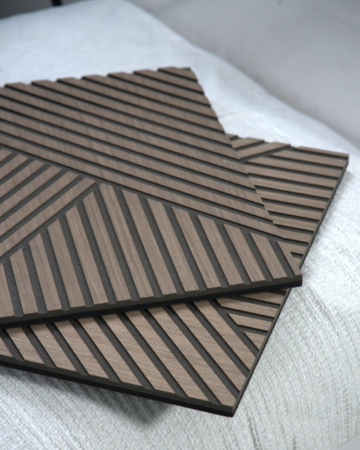 Square Oak Acoustic Wood Wall Panels (4-Pack)